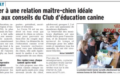 Le Club à l’honneur (Dauphiné Libéré du 30 mars 2016)